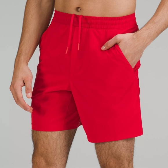 LULULEMON - Men’s Red Pace Breaker Linerless Short 7”, Team Canada Collection XL - Picture 1 of 6